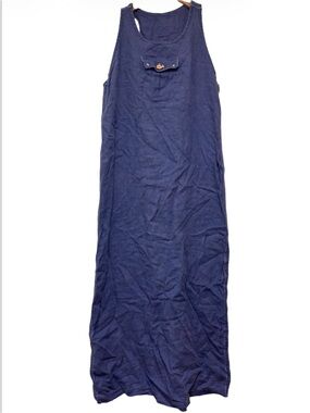 Vintage Match 100% Linen Maxi Dress